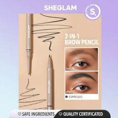2-in-1 Waterproof Eyebrow Pencil - 0.05g