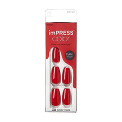 imPRESS Color Press-On Nails Red -30pcs