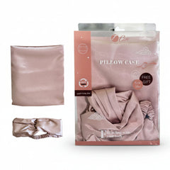 Satin Pillow Case & Headband Set - 2 Pieces