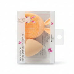 Silicone Cleansing Brush + Powder Puff Set 2pcs