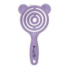 Kids Round Vent Hair Brush - Purple Bear