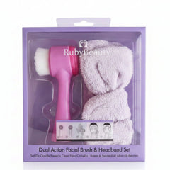 Dual Action Facial Brush & Headband Set - 2 Pieces
