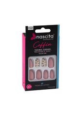 Coffin Pink Press On Nails 24pcs