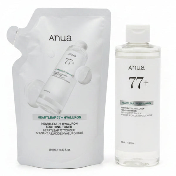 Heartleaf 77 Hyaluron Soothing Toner 350ml Refill Set (+Refill 350ml)